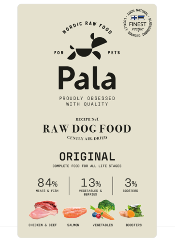 Pala Pets Raw Dog Food Original 100g