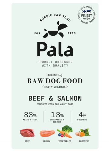 Pala Pets Raw Dog Food Beef & Salmon 100g