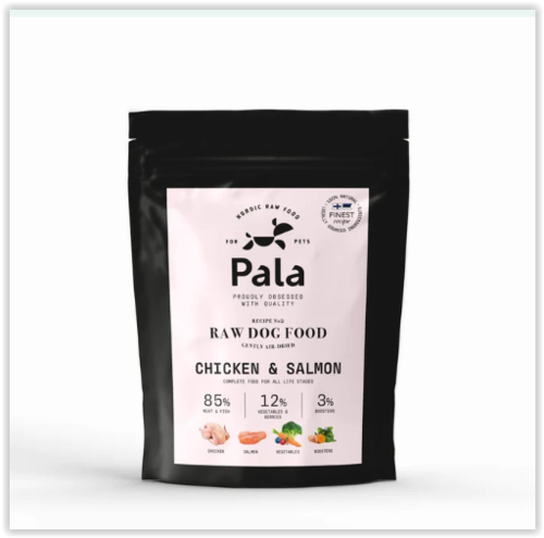 Pala Pets raw dog food chicken-salmon 400g